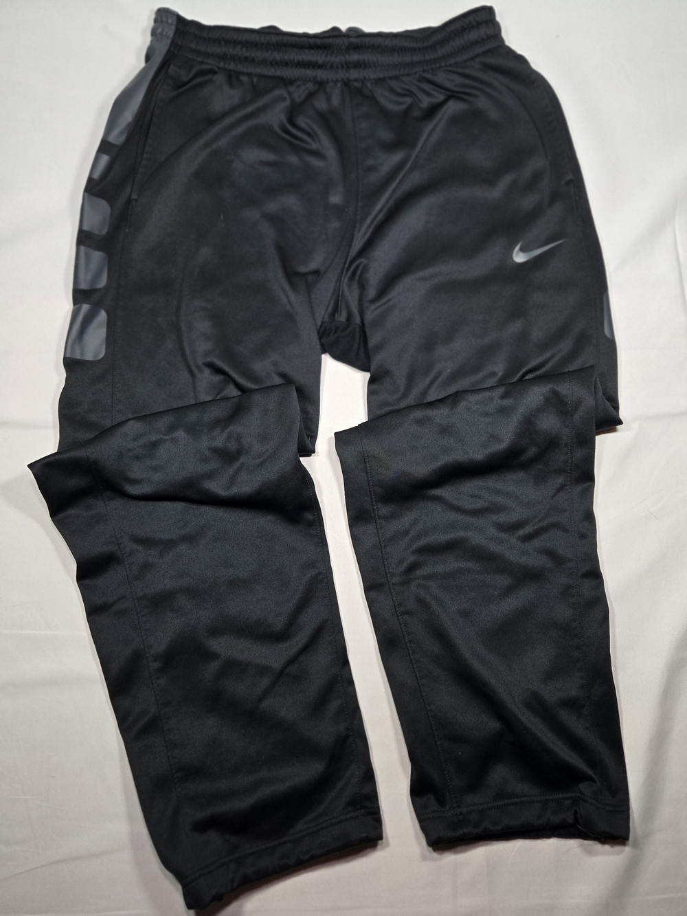 Nike Therma Fit Elite Stripe Athletic Pants Mens XL Black Pockets Fleece Lined